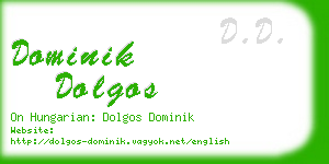 dominik dolgos business card